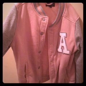 Cute pink letterman jacket‼️💕